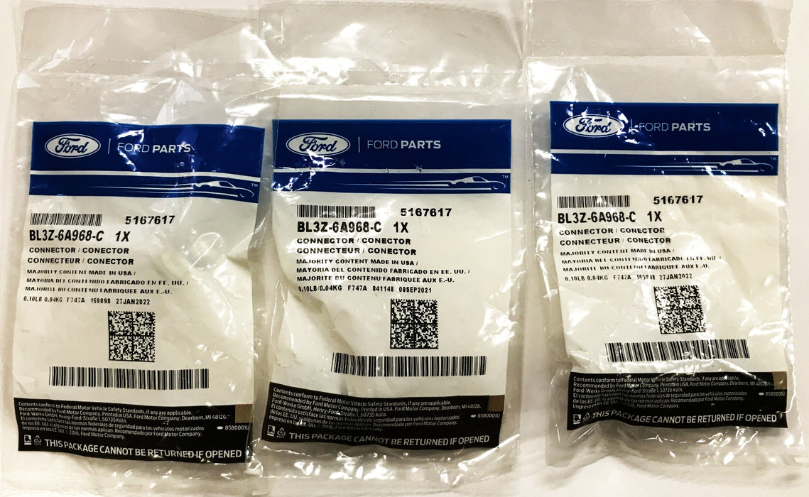 Ford OEM Oil Tube Connector Ford BL3Z-6A968-C [Lot of 3] NOS