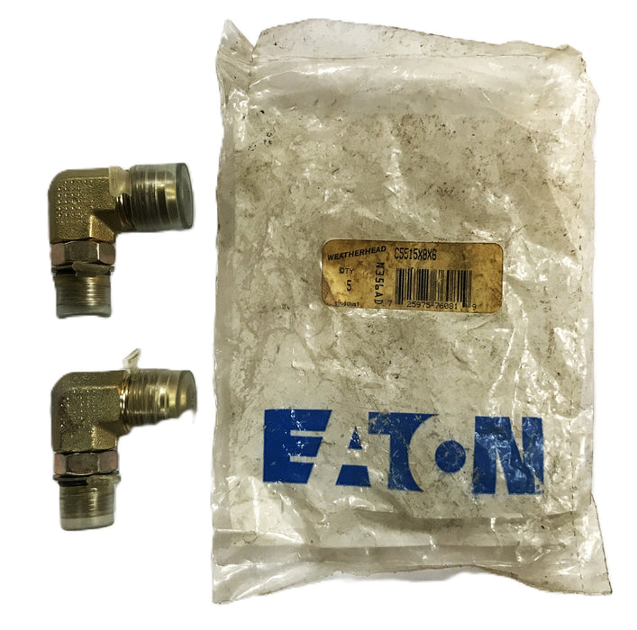 Eaton Weatherhead Hydraulic Elbow Fitting C5515C8X6 [Lot of 2] NOS