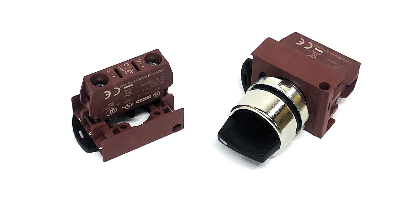 Vynckier 2mm 3 Position Keyed Non-Illuminated Selector Switch P9CSMZ0NN11N0 NOS