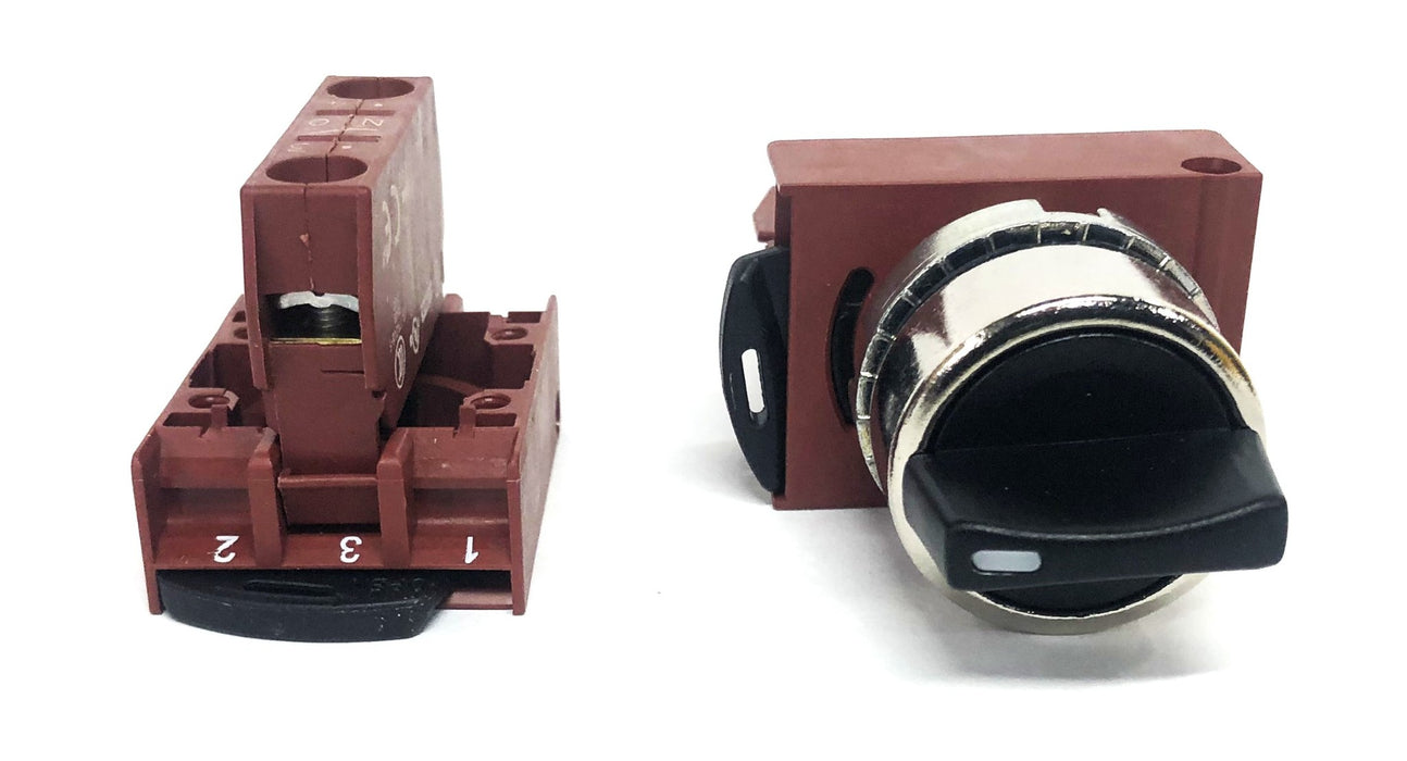 Vynckier 2mm 3 Position Keyed Non-Illuminated Selector Switch P9CSMZ0NN11N0 NOS