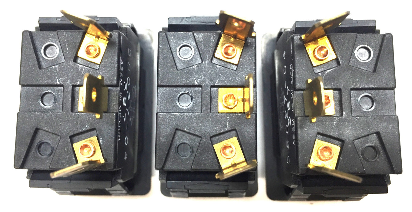 Cole Hersee 3-Blade Momentary Rocker Switch 58027-04 [Lot of 3] NOS