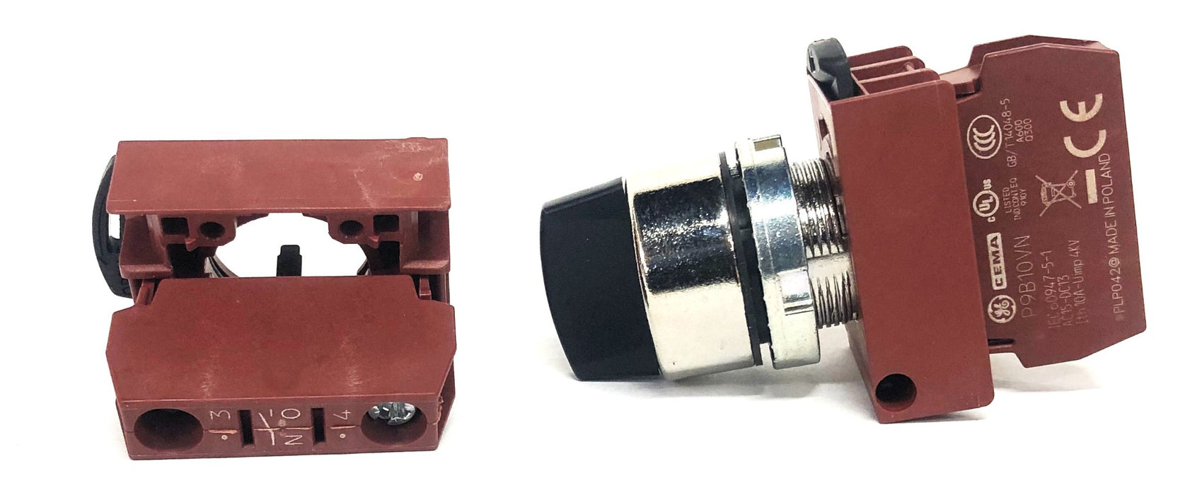 Vynckier 2mm 3 Position Keyed Non-Illuminated Selector Switch P9CSMZ0NN11N0 NOS