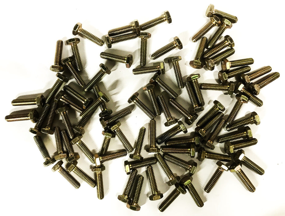 Brighton 1/4-20 x 1 inch Steel Zinc Hex Head Screws 450010 [Lot of 75] NOS