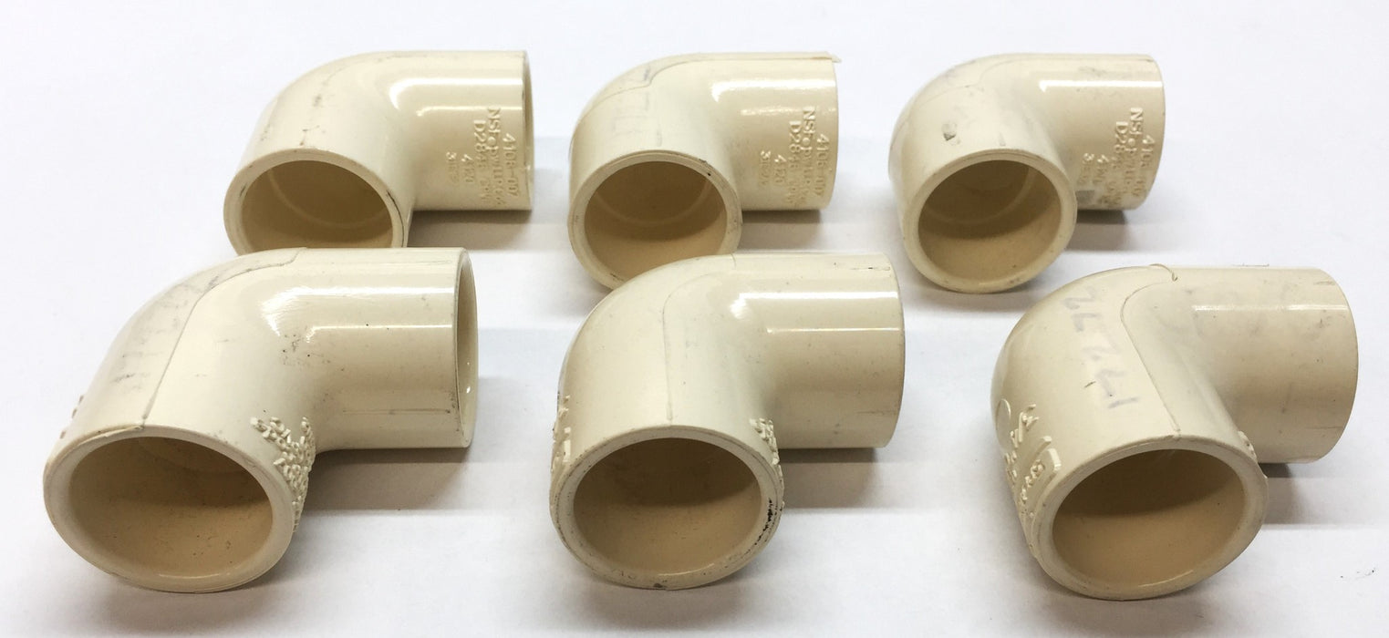 Spears 3/4" CTS 90-Degree PVC Elbow 4106-007 [Lot of 6] NOS