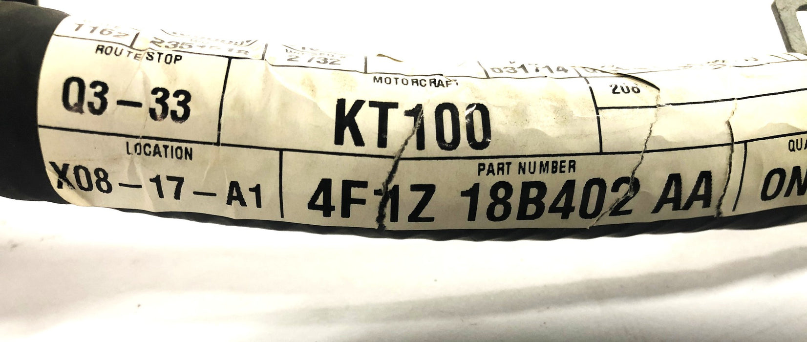 Ford Motorcraft Hot Water Heater Hose 4F1Z-18B402-AA (KT-100-) NOS