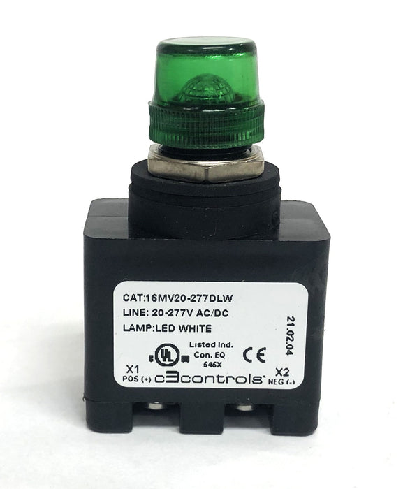 C3Controls Non-Relampable Multi-Voltage Lens 16MV20-277DLW-MPLLGN NOS