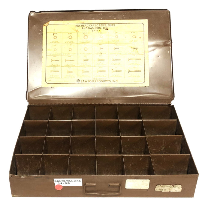 Unbranded Metal Tool Case With Dividers 18-1/8x12-1/8x3 Inch USED