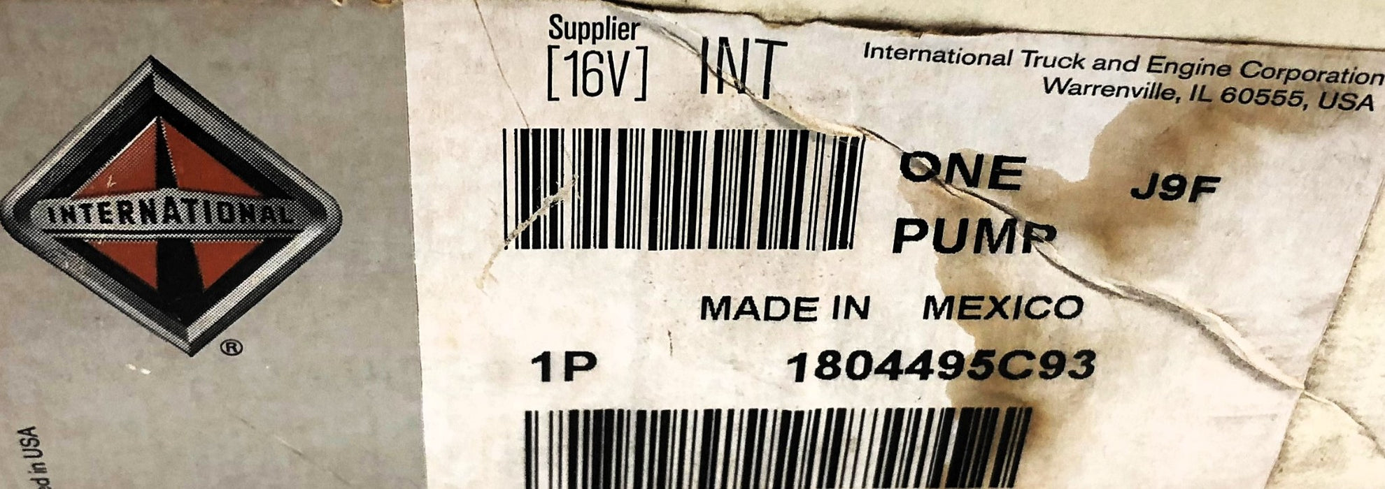 International Fuel Lift Pump 1804495C93 NOS