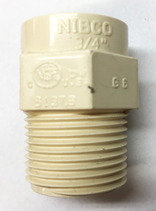 Nibco 3/4" CPVC Adapter Fitting Slip x MNPT 4120 [Lot of 4] NOS