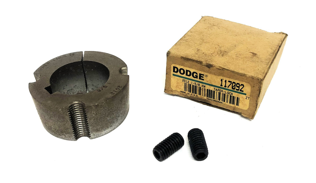 Dodge Split Taper-Lock Bushing With Set Screws 2012X1-5/8 KW (117092) NOS