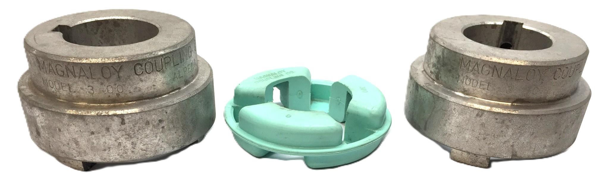 Magnaloy Model 300 Flexible Coupling Jaw Assembly(3pcs) USED