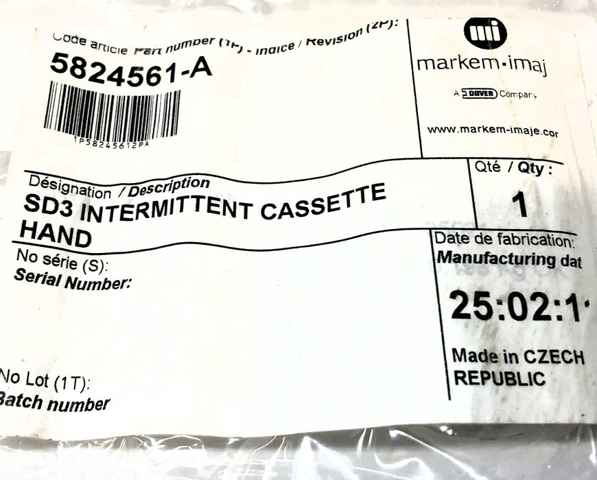 Markem-Imaje SD3 Intermittent Cassette Hand 5751310 (5824561-A) NOS