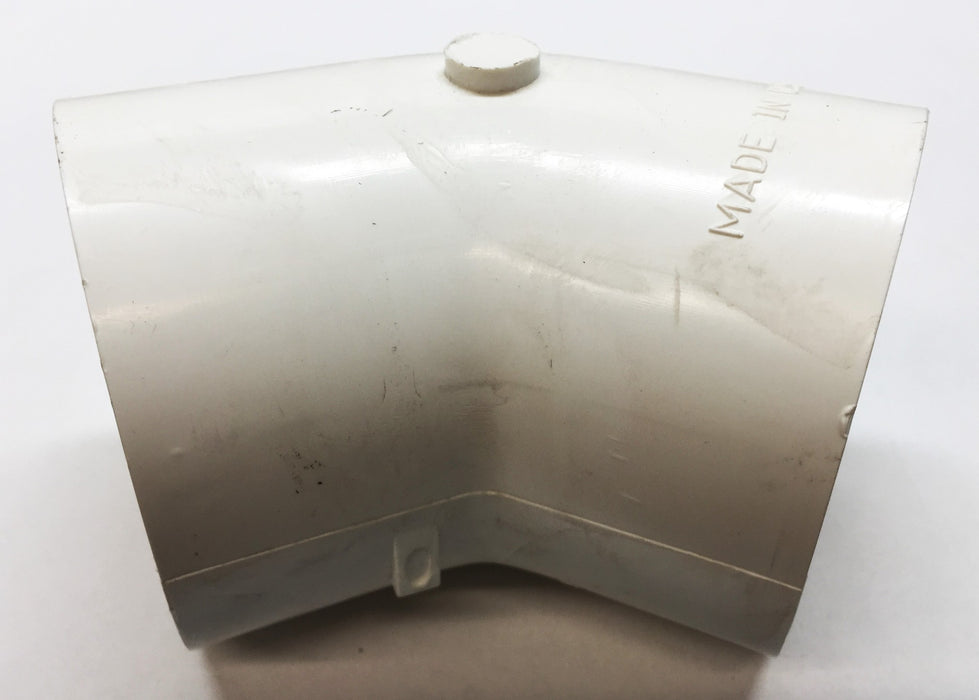 Charlotte White 3" 45-Degree PVC-1 SCH 40 Elbow 417-030 NOS