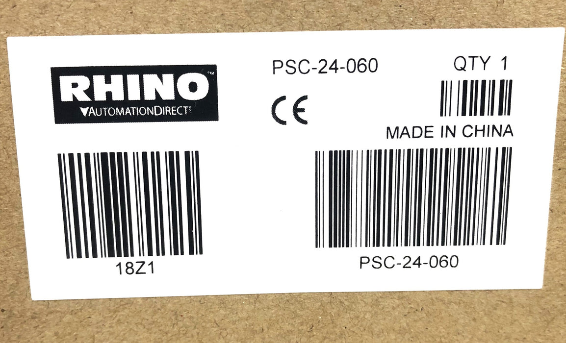 Rhino NEC Class 2 Power Supply PSC-24-060 NOS