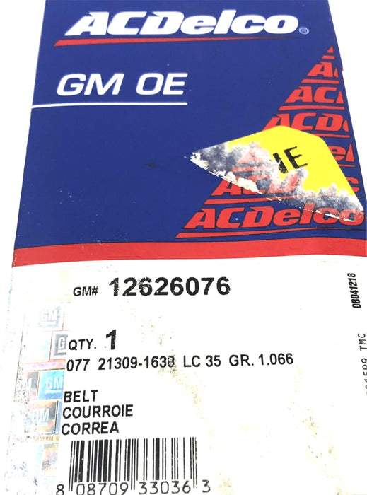ACDelco Serpentine Belt 12626076 NOS