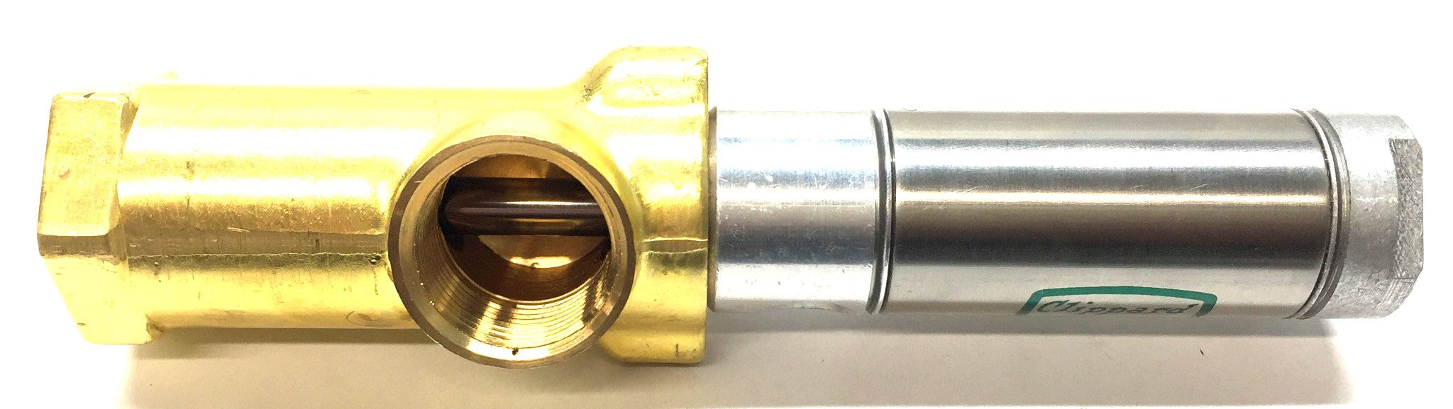 Clippard Pneumatic Cylinder SDR-17-1 w/1" Outlet Brass Auto Drain NOS