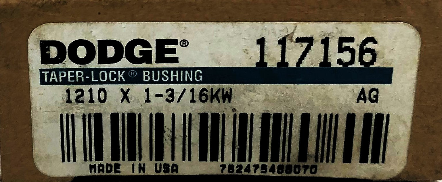 Dodge Taper-Lock Split Bushing 1210X1-3/16 KW (117156) [Lot of 2] NOS