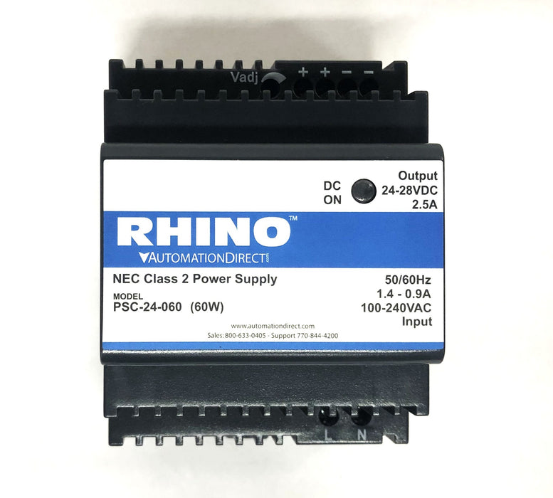 Rhino NEC Class 2 Power Supply PSC-24-060 NOS