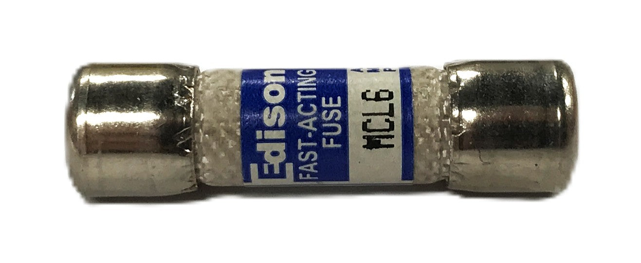 Edison 6amp Fast Acting Fuse MCL6 [Lot of 6] NOS