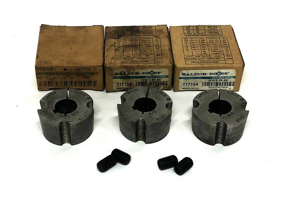 Dodge Taper-Lock Split Bushing 1210X3/4 KW (117154) [Lot of 3] NOS