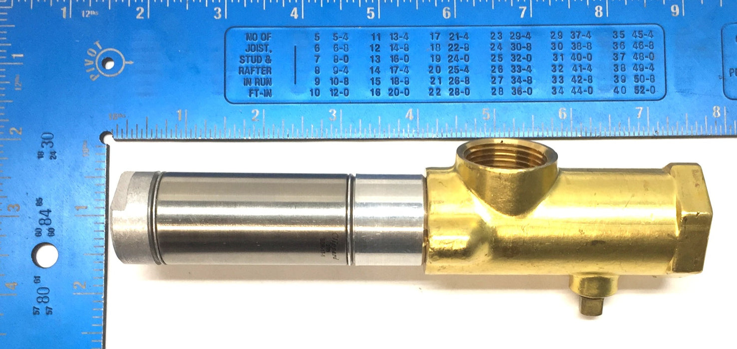 Clippard Pneumatic Cylinder SDR-17-1 w/1" Outlet Brass Auto Drain NOS