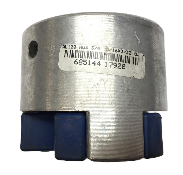 Lovejoy AL100 .750 3/16x3/32KW Coupling Hub w/Insert 17920 USED