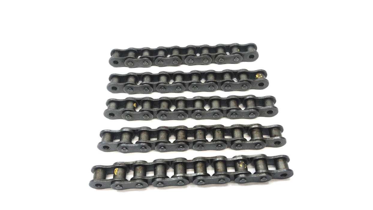 Unbranded 5 Connected Roller Chain Links (No End Pins) #50 [Lot of 5] NOS