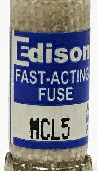 Edison 5amp Fast Acting Fuse MCL5 [Lot of 6] NOS