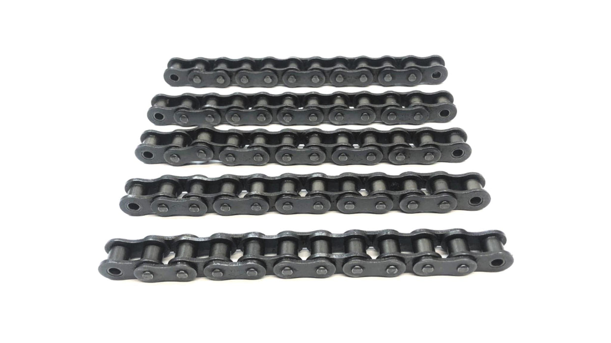Unbranded 6 Connected Roller Chain Links (No End Pins) #50 [Lot of 5] NOS
