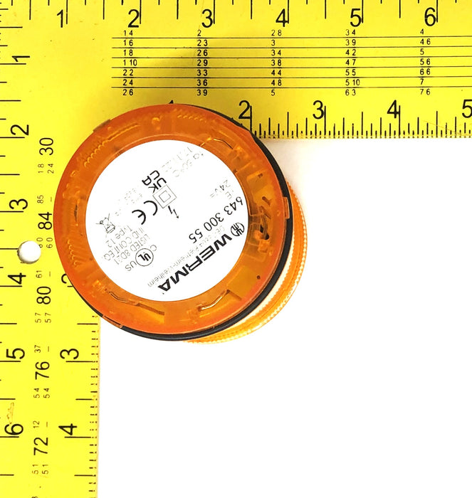 Werma 24VDC Amber Flashing Light Element 643 300 55 NOS