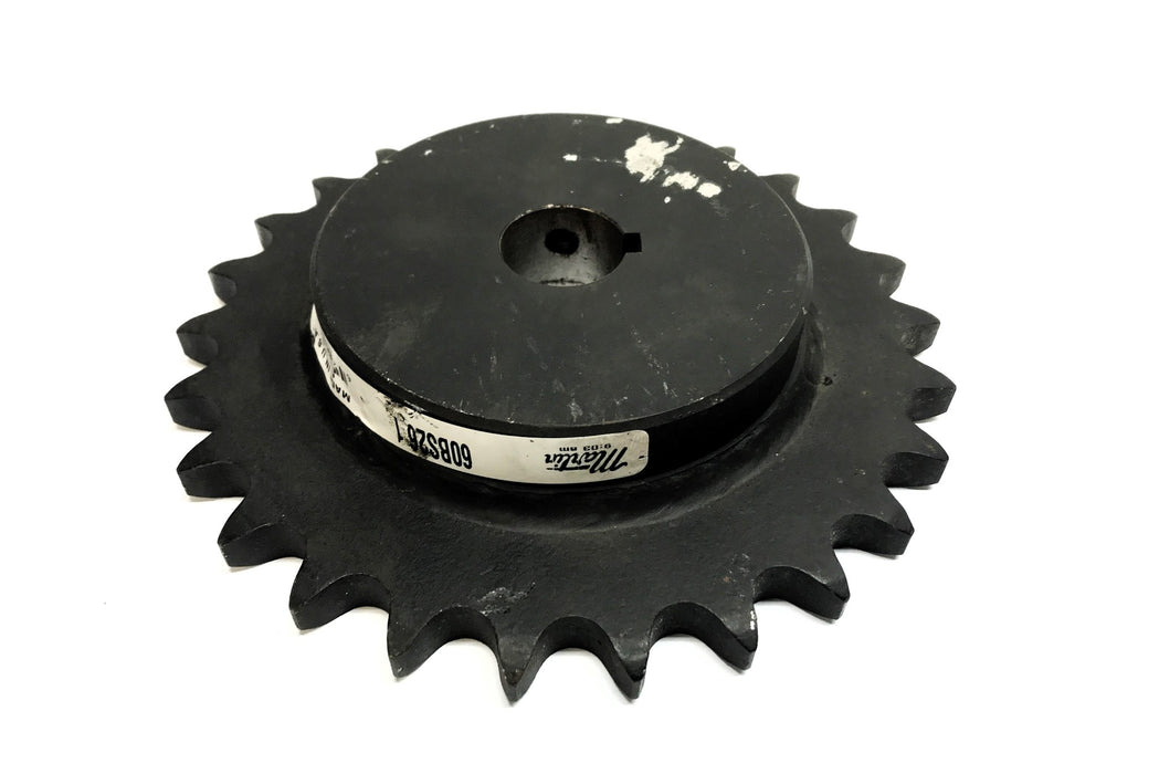 Martin 1" Bore 3/4" Pitch Roller Chain Sprocket W/ Keyway 60BS26 USED