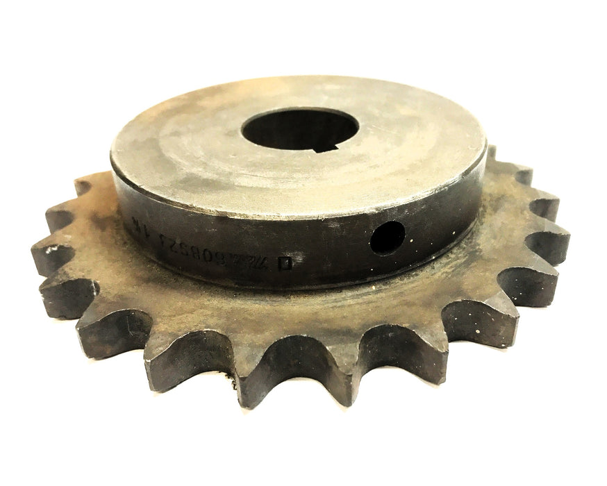 Martin 1-1/4" Bore 3/4" Pitch Roller Chain Sprocket W/ Keyway 60BS23 USED