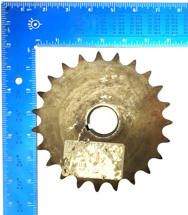 Martin 1-1/4" Bore 3/4" Pitch Roller Chain Sprocket W/ Keyway 60BS23 USED