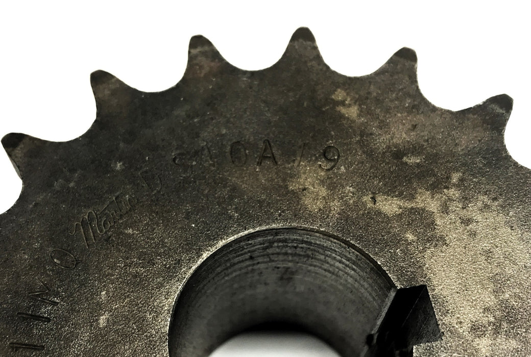 Martin 1" Bore 1/2" Pitch Double Roller Chain Sprocket DS40A19 USED