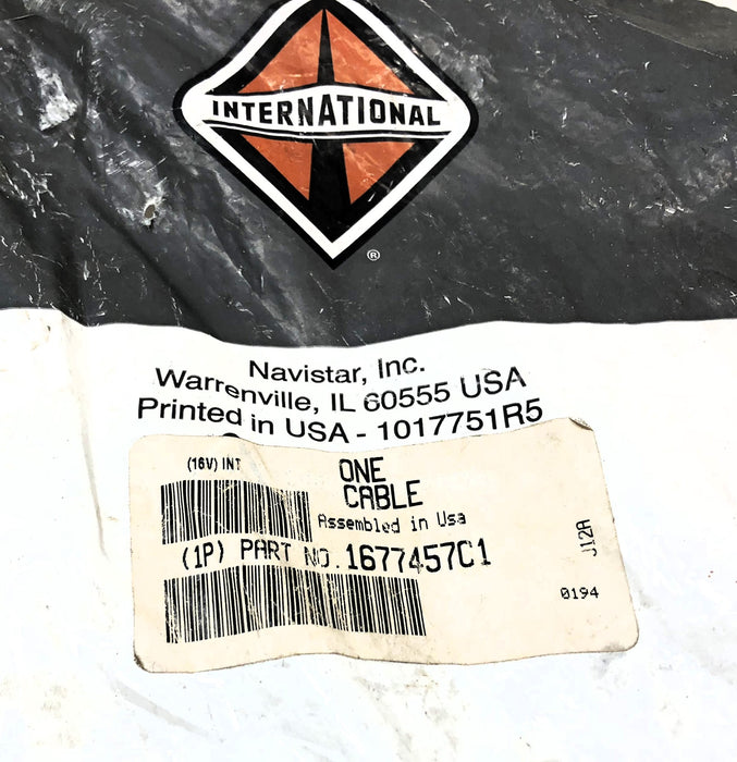International Hood Assist Cable Assembly 1677457C1 NOS