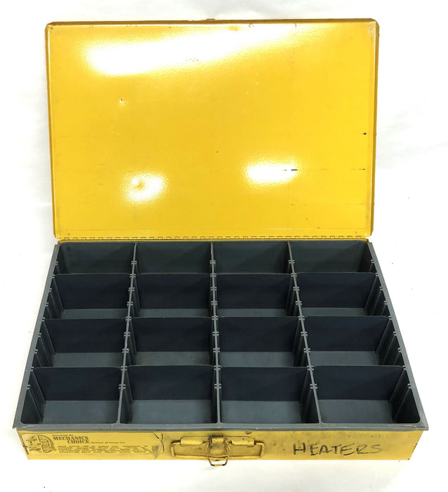 Mechanic's Choice Latching Metal Tool Case With Dividers 18x12x3 Inch USED