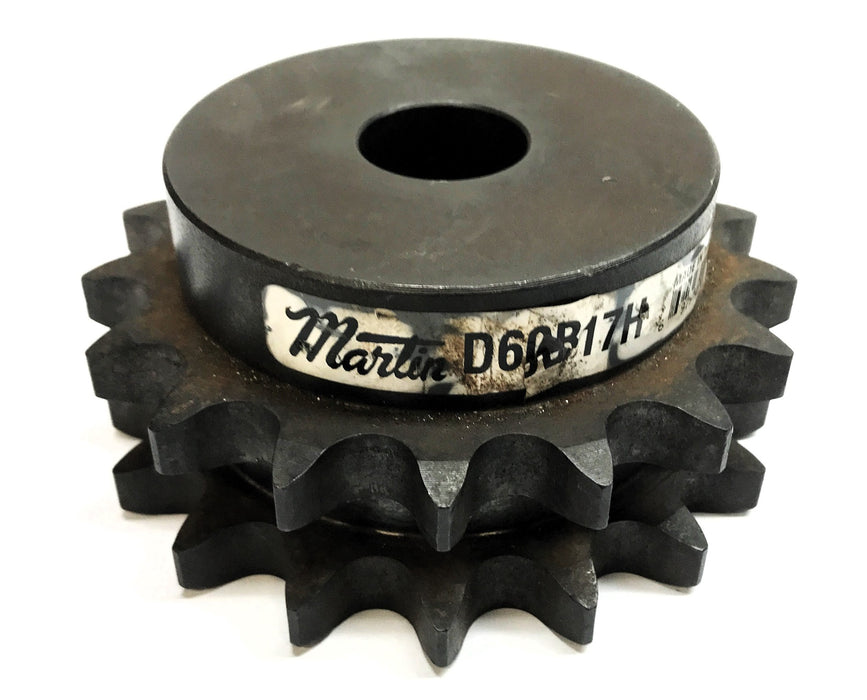 Martin 1" Bore 3/4" Pitch Double Roller Chain Sprocket D60B17H NOS