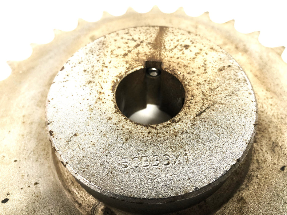 Unbranded 0.26 Inch Keyway Roller Chain Sprocket 50B33X1 NOS