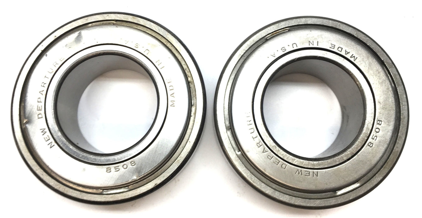 New Departure Metal Shielded Roller Ball Bearing (No Box) 8508 [Lot of 2] NOS