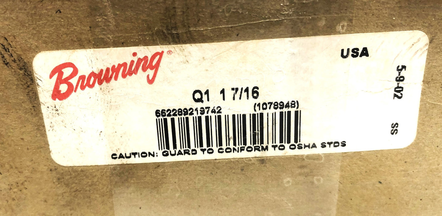 Browning Taper Lock Bushing Q1 1-7/16 NOS