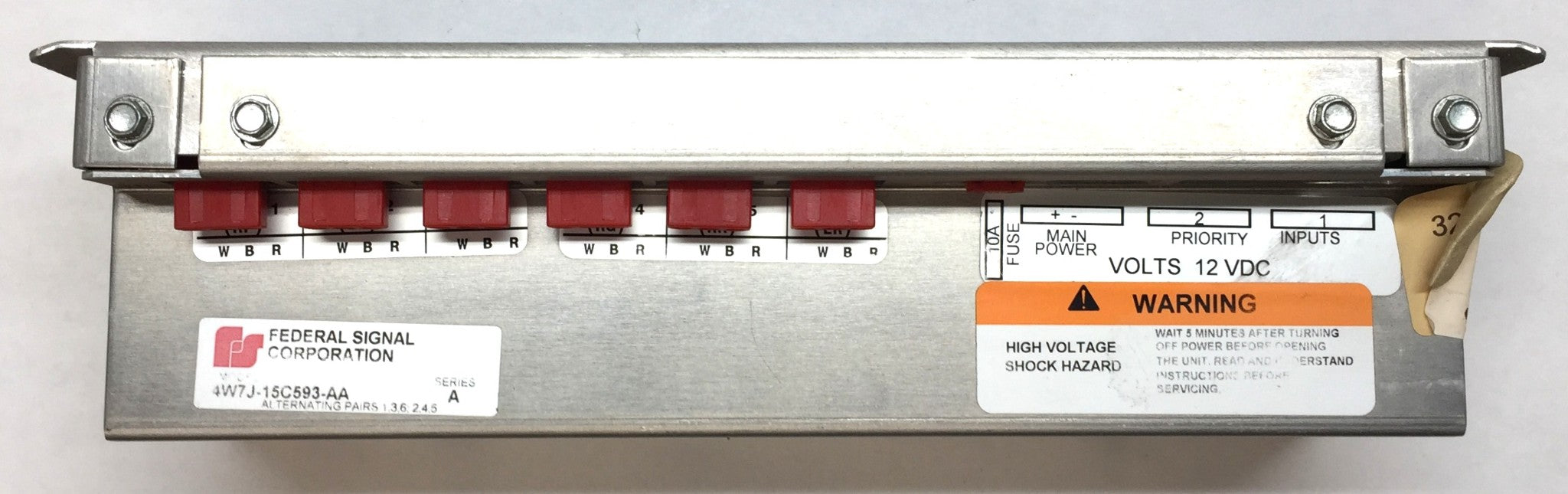 Federal Signal Series -A 6-Port Strobe Power Supply 4W7J-15C593-AA USED