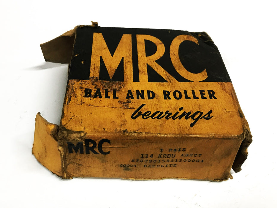 MRC Angular Contact Ball Bearing Set 114KRDU-ABEC7 NOS