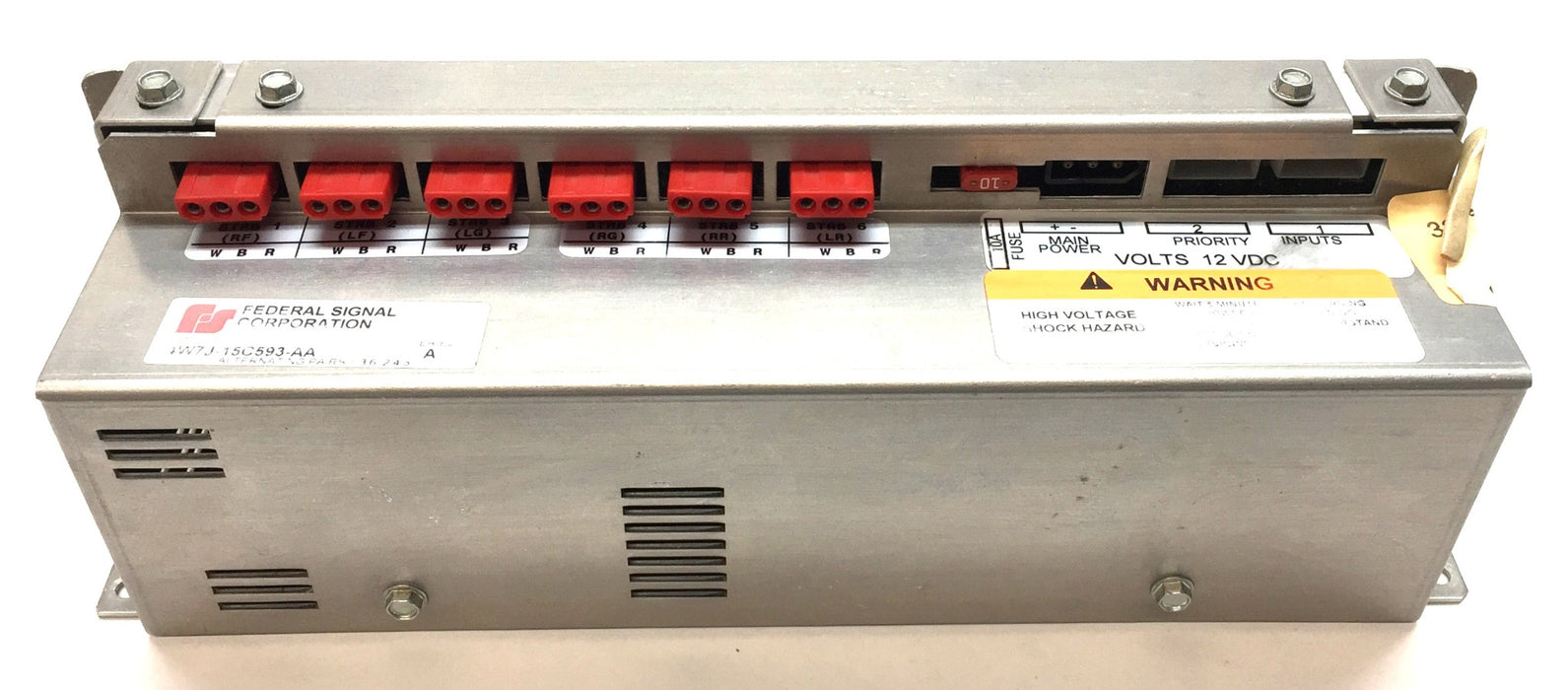 Federal Signal Series -A 6-Port Strobe Power Supply 4W7J-15C593-AA USED