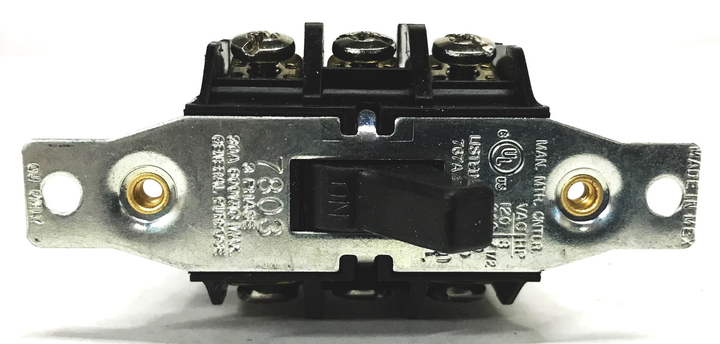 Pass & Seymour 3-Pole 3-Phase Manual Motor Controller 7803 NOS