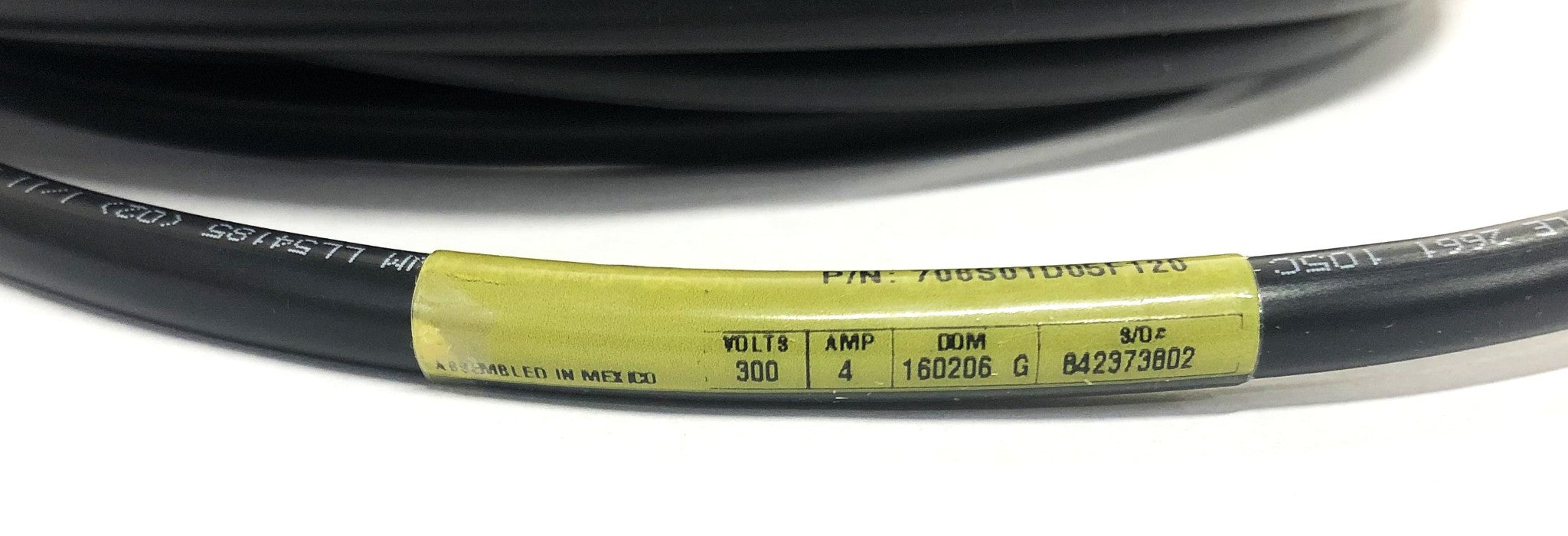 Woodhead Connectivity/Brad Harrison 300V 4AMP 12 Foot Cable 706S01D05F120 NOS