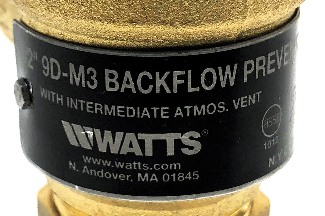 Watts 1/2" 9D-M3 Backflow Preventer 4A810 (0062670) NOS