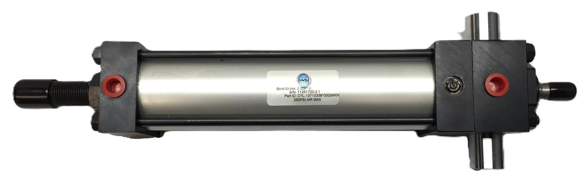 Bimba 2.00 x 7.0 Bore x Stroke 250psi Max Pneumatic Cylinder CYL-13710339 NOS