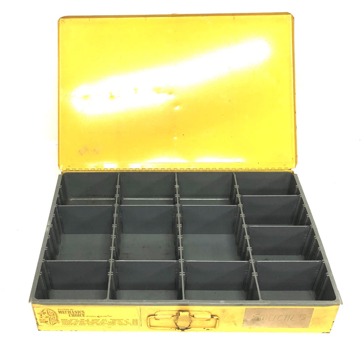 Mechanic's Choice Metal Tool Case With Plastic Dividers 18x12x3 Inch USED