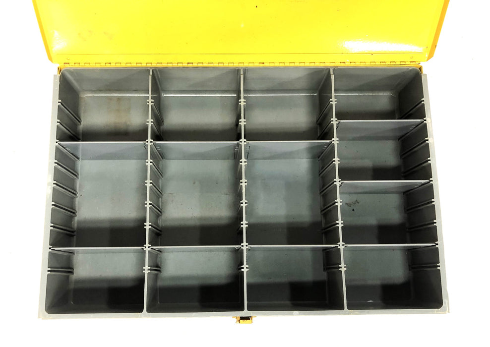 Mechanic's Choice Metal Tool Case With Plastic Dividers 18x12x3 Inch USED