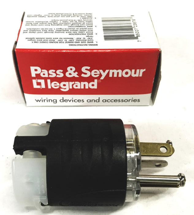 Pass & Seymour 2-Pole 3-Wire Straight Blade Plug PS5366-XHG [Box of 10] NOS